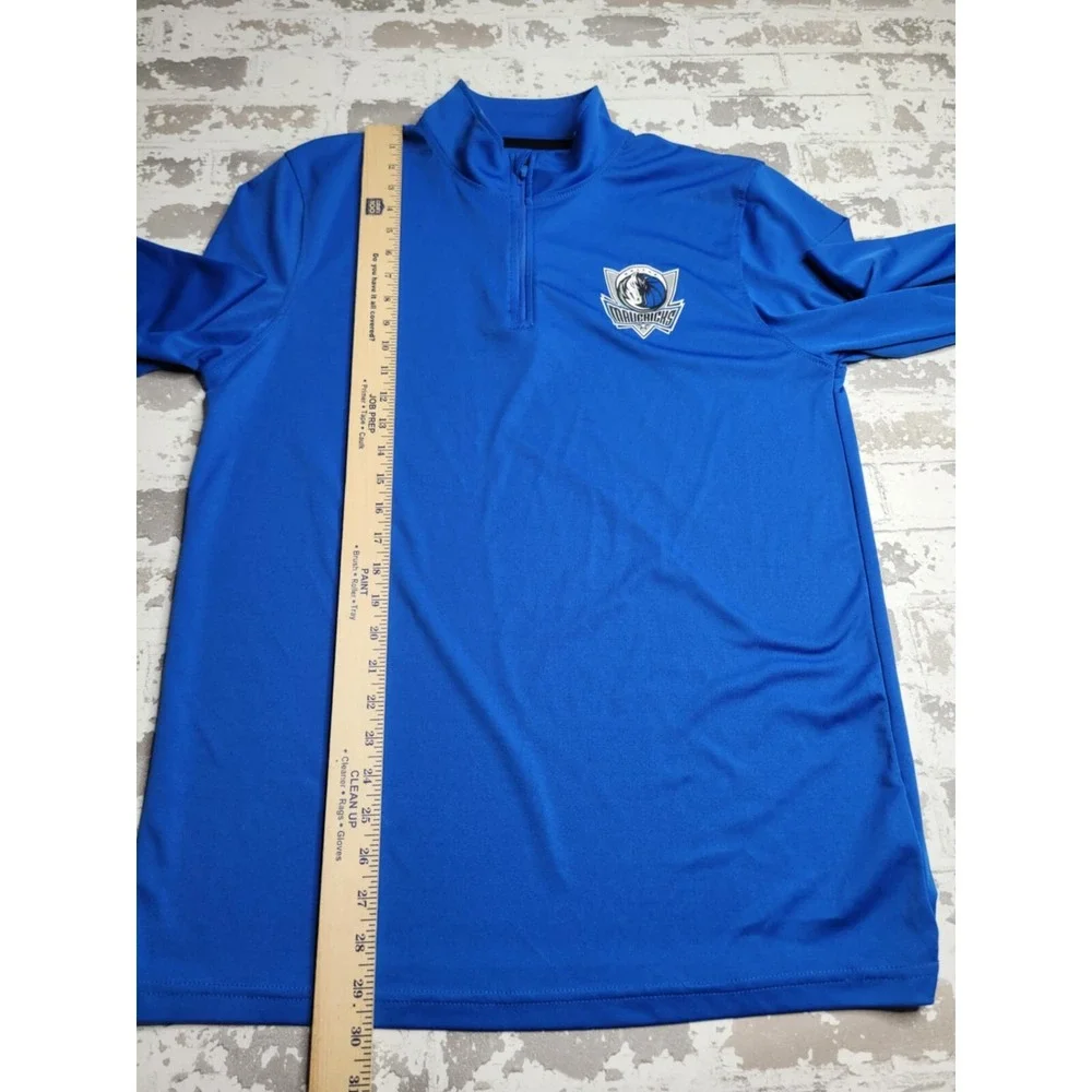 NBA Ultra Game 1/4 Zip Dallas Mavericks Pullover‎ Men's Large Blue Basketball